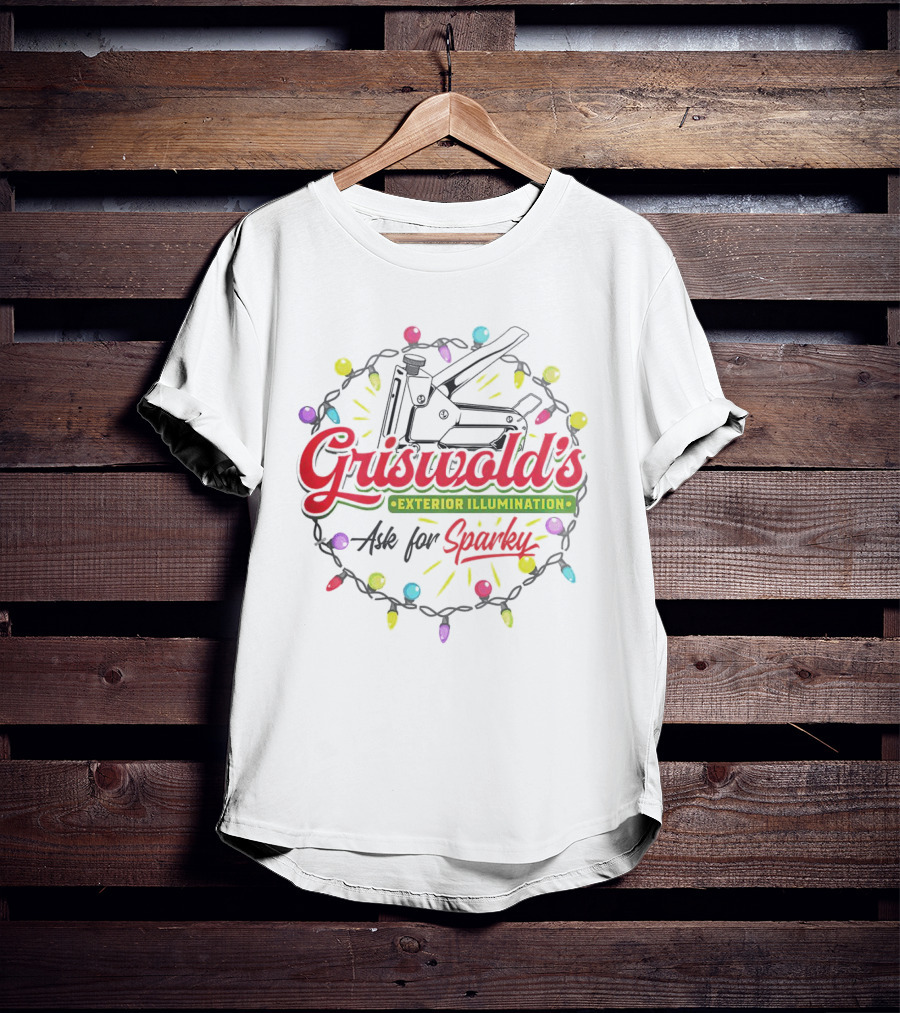 Griswold's Exterior Illumination Ask For Sparky Christmas Lights Iconic Comedy Reference T-Shirt