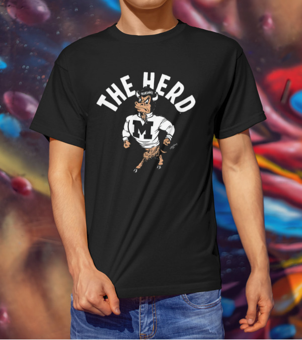 Marshall The Herd M Logo Mascot T-Shirt