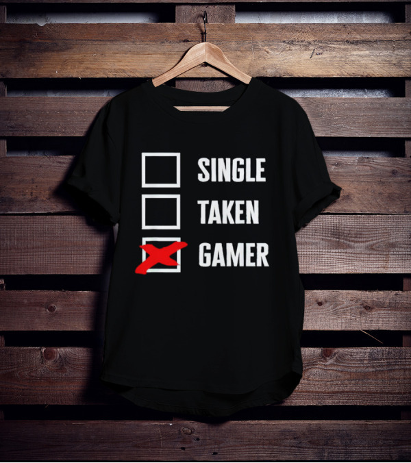 Single Taken Gamer Checkbox With Red X T-Shirt