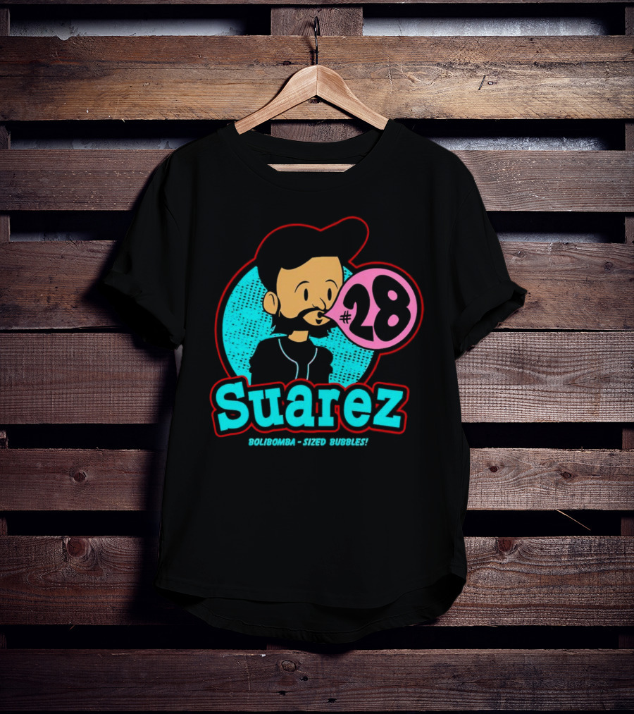 Suarez #28 Bolibomba Sized Bubbles Cartoon Cincinnati Reds Bubblegum T-Shirt