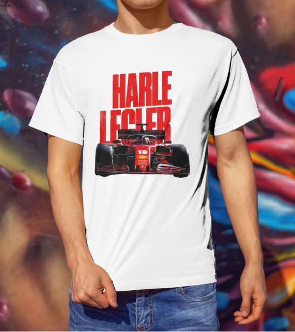 Groovy Ferrari Charles Leclerc Formula 1 Car 16 Racing Legend T-Shirt