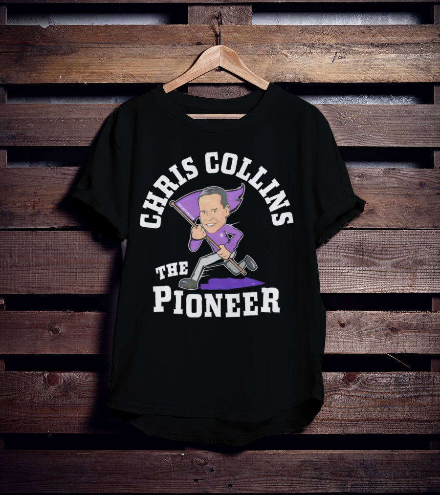 Chris Collins The Pioneer With Northwestern Flag T-Shirt