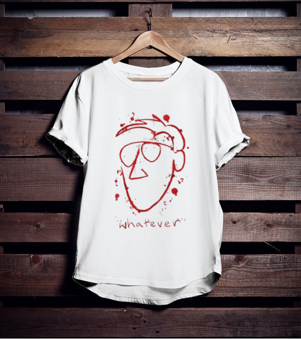 Orange Cassidy Blood Orange Whatever Minimalist Red Face T-Shirt