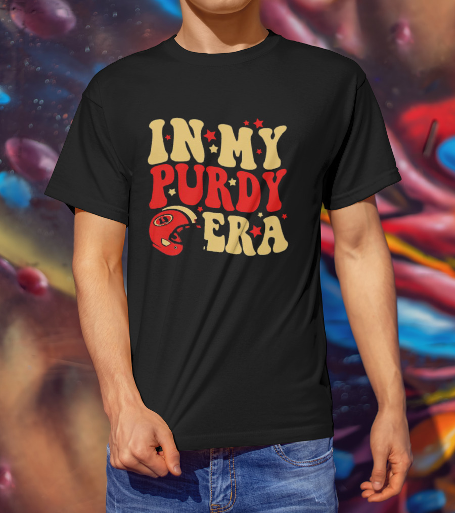 San Francisco 49ers In My Purdy Era Football Helmet Stars T-Shirt