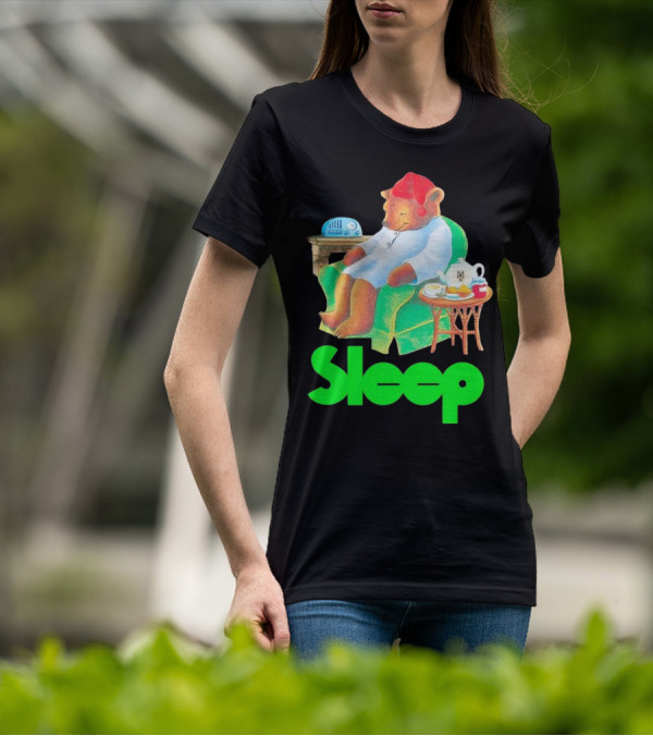 Sleep Tea Bear Radio Chair Cozy Time T-Shirt