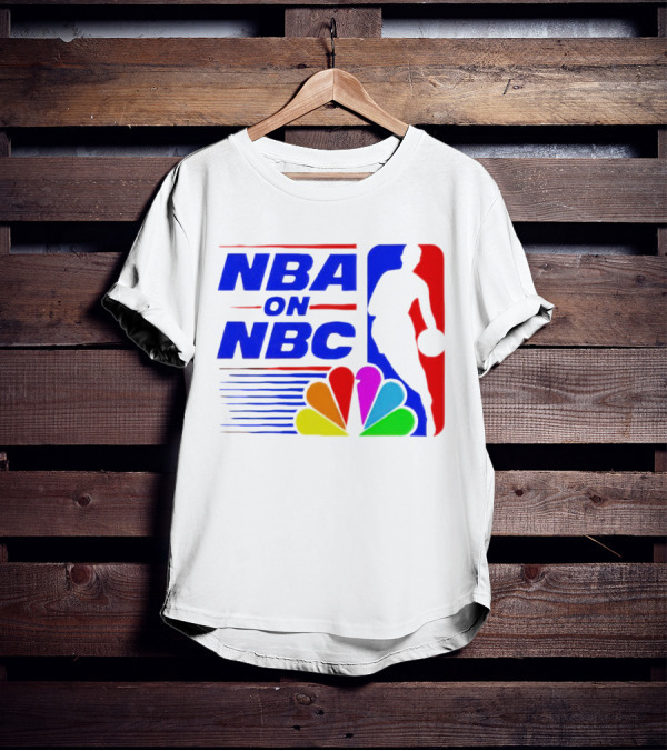 NBA On NBC Basketball Silhouette With Peacock T-Shirt