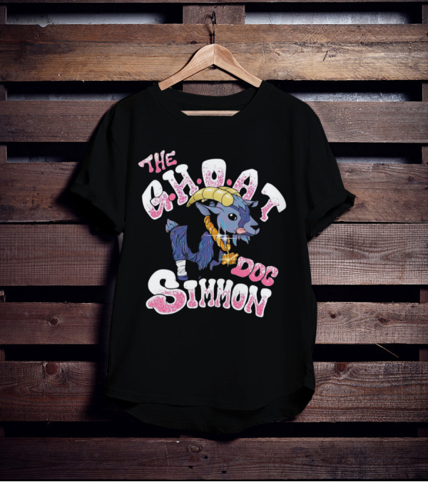 The Ghoat Dog Simmon Goat Cartoon With Gold Chain T-Shirt