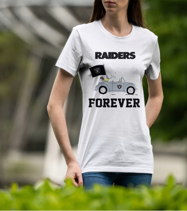 Raiders Forever Not Just When We Win Snoopy Woodstock Car T-Shirt
