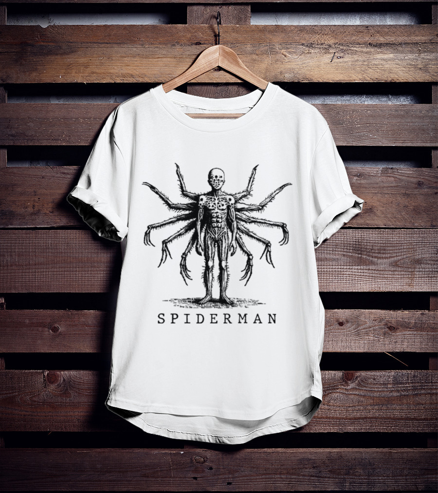 Vintage Spiderman Skeleton Arachnid Hybrid T-Shirt