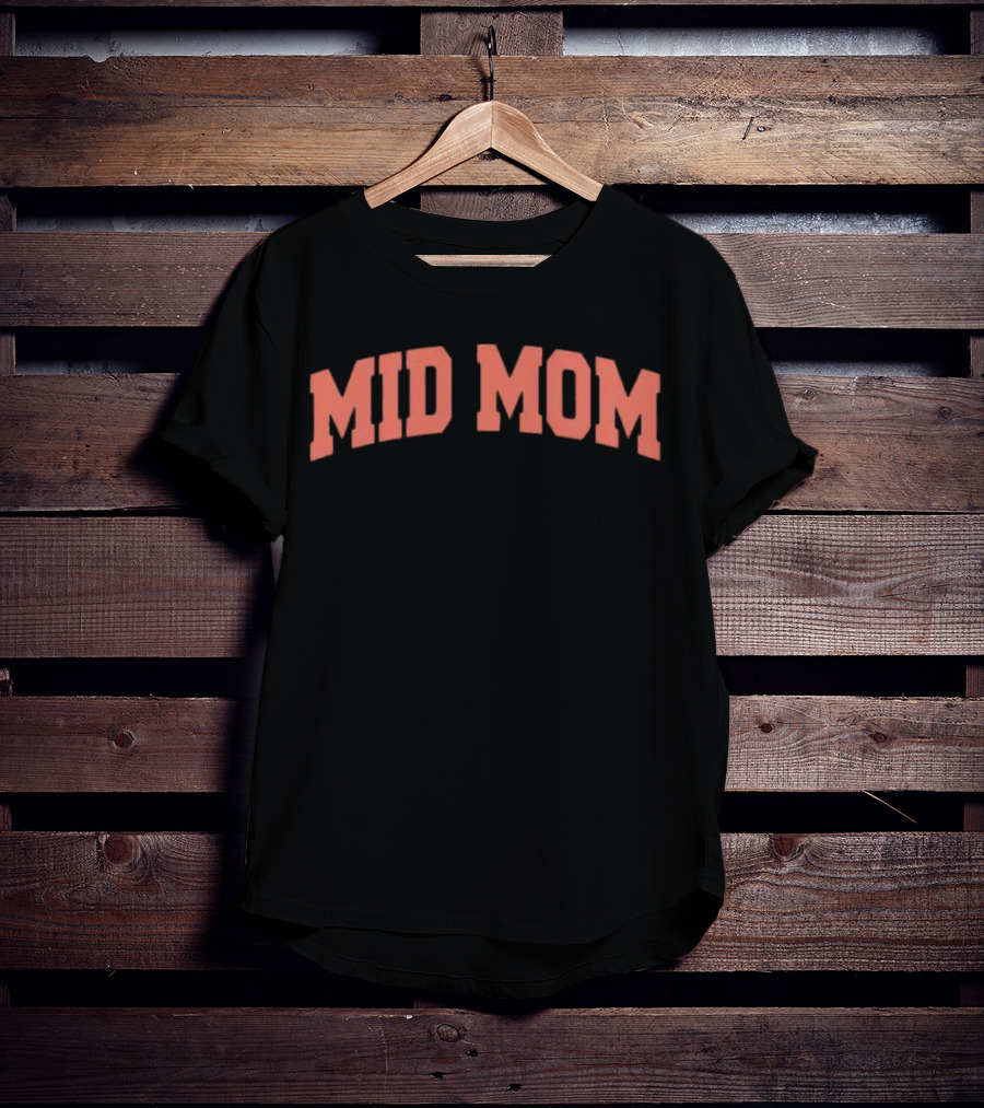 MID MOM Vintage Sports Typography T-Shirt