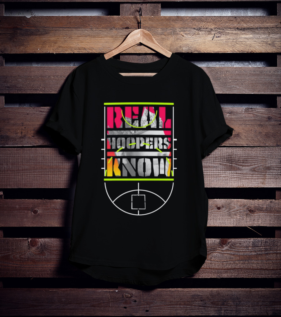 Real Hoopers Know Basketball Court T-Shirt