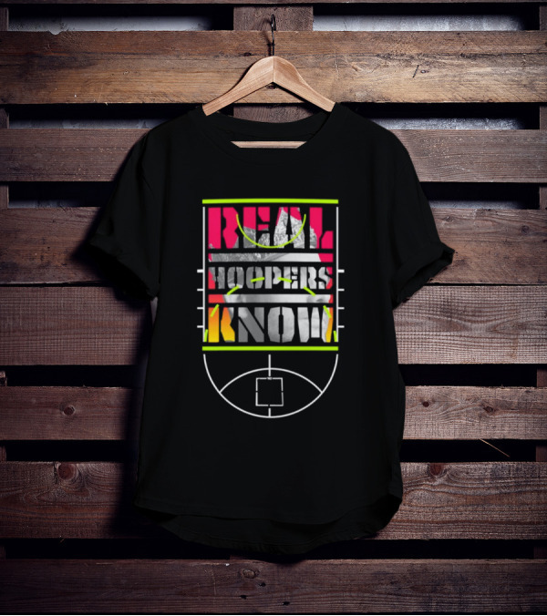 Real Hoopers Know Basketball Court T-Shirt