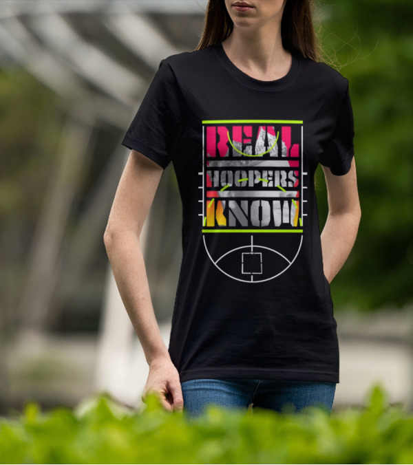 Real Hoopers Know Basketball Court T-Shirt