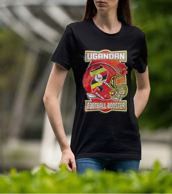 UGANDAN Football Booster Africa Map Flag Helmet T-Shirt