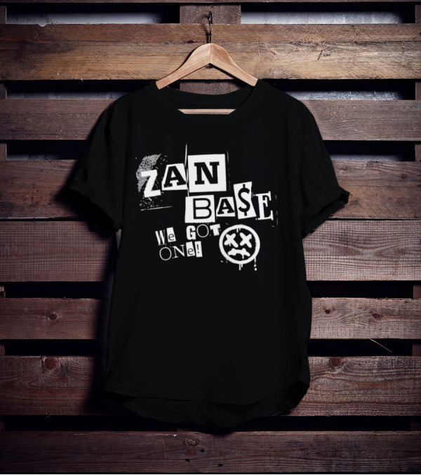 Zan Base We Got One Grunge Collage With Drip Face T-Shirt
