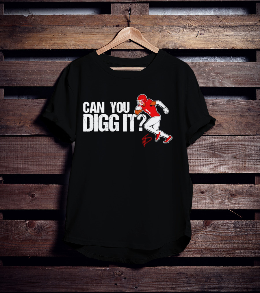 Can You Digg It Houston Football Stefon Diggs Player Running T-Shirt