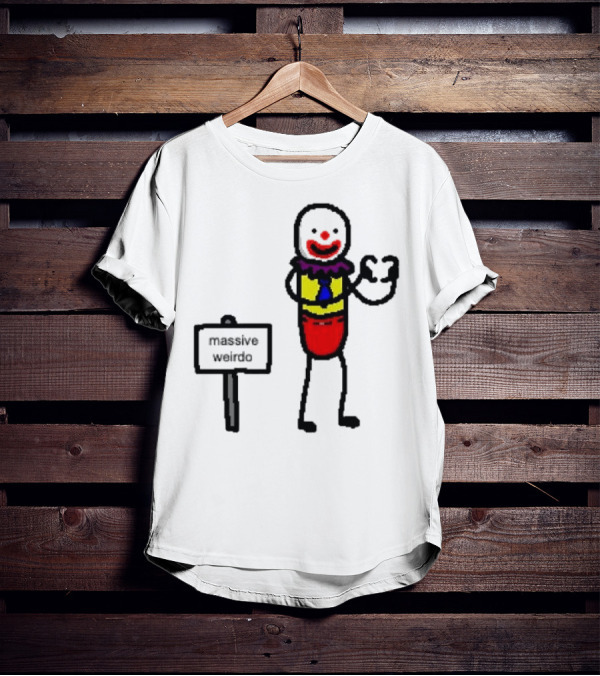 Gregg Doyel Massive Weirdo Clown Drawing T-Shirt