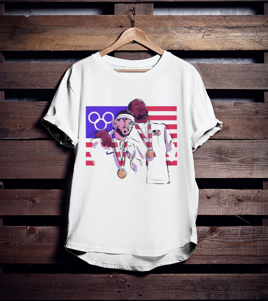 Run It Back Devin Booker Kevin Durant Phoenix Suns USA Olympics Medals T-Shirt