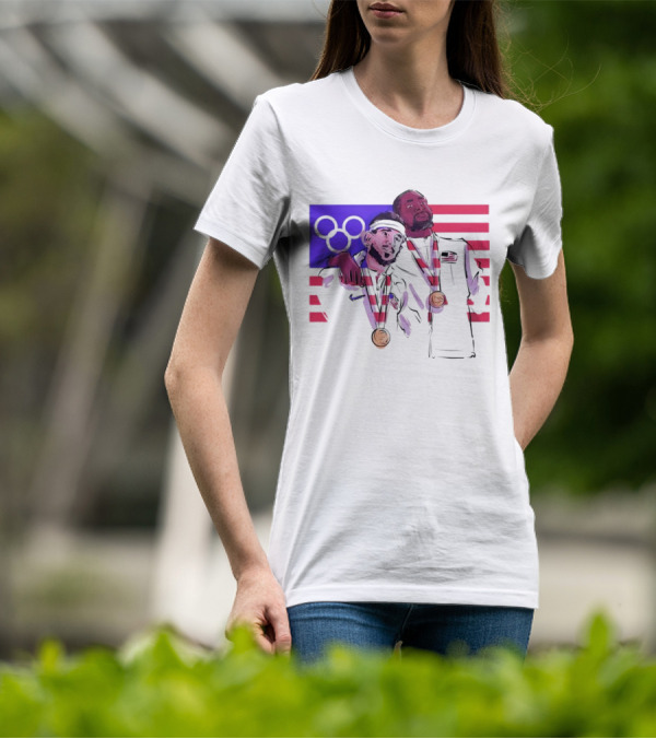Run It Back Devin Booker Kevin Durant Phoenix Suns USA Olympics Medals T-Shirt
