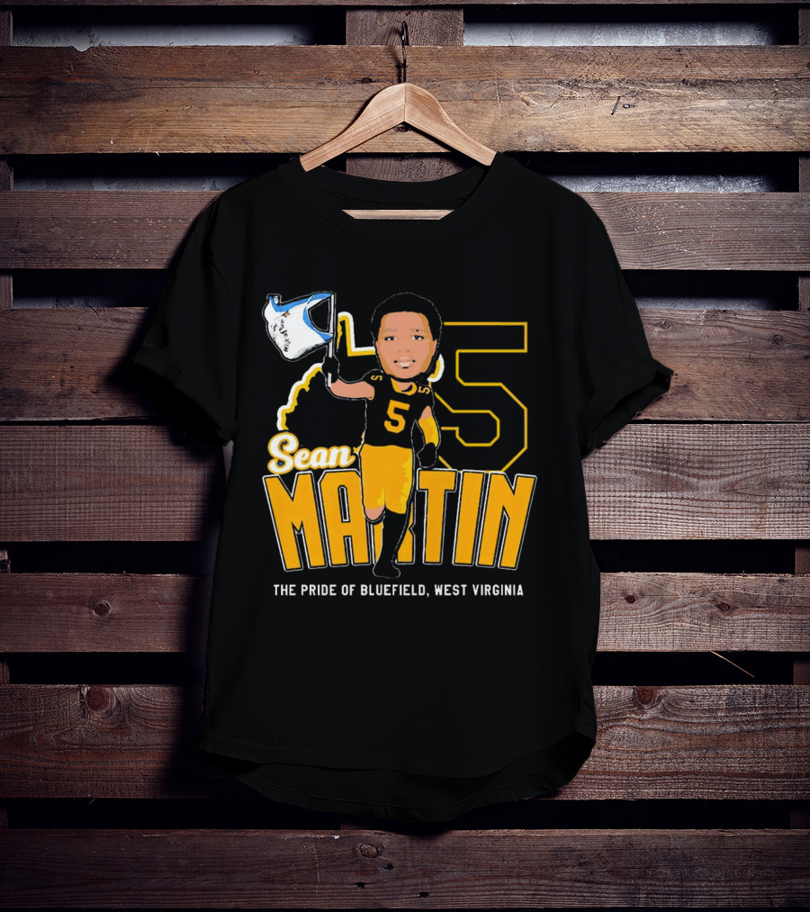 Sean Martin Number 5 The Pride Of Bluefield West Virginia Mountaineers Football T-Shirt