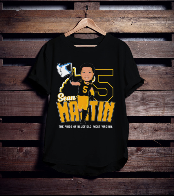 Sean Martin Number 5 The Pride Of Bluefield West Virginia Mountaineers Football T-Shirt