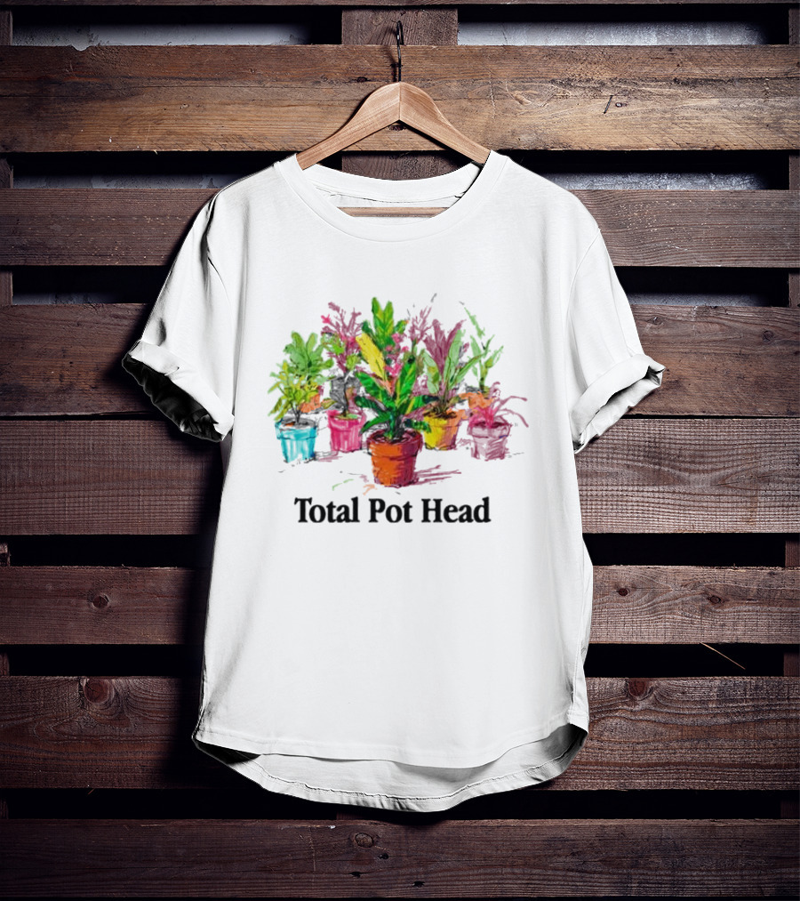 Total Pot Head Colorful Potted Plants T-Shirt