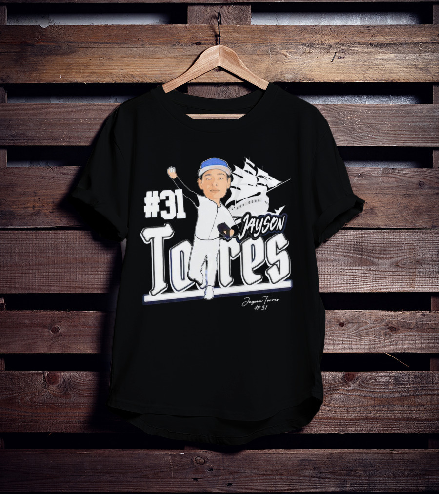Jayson Torres #31 Seton Hall Pirates Baseball Signature T-Shirt