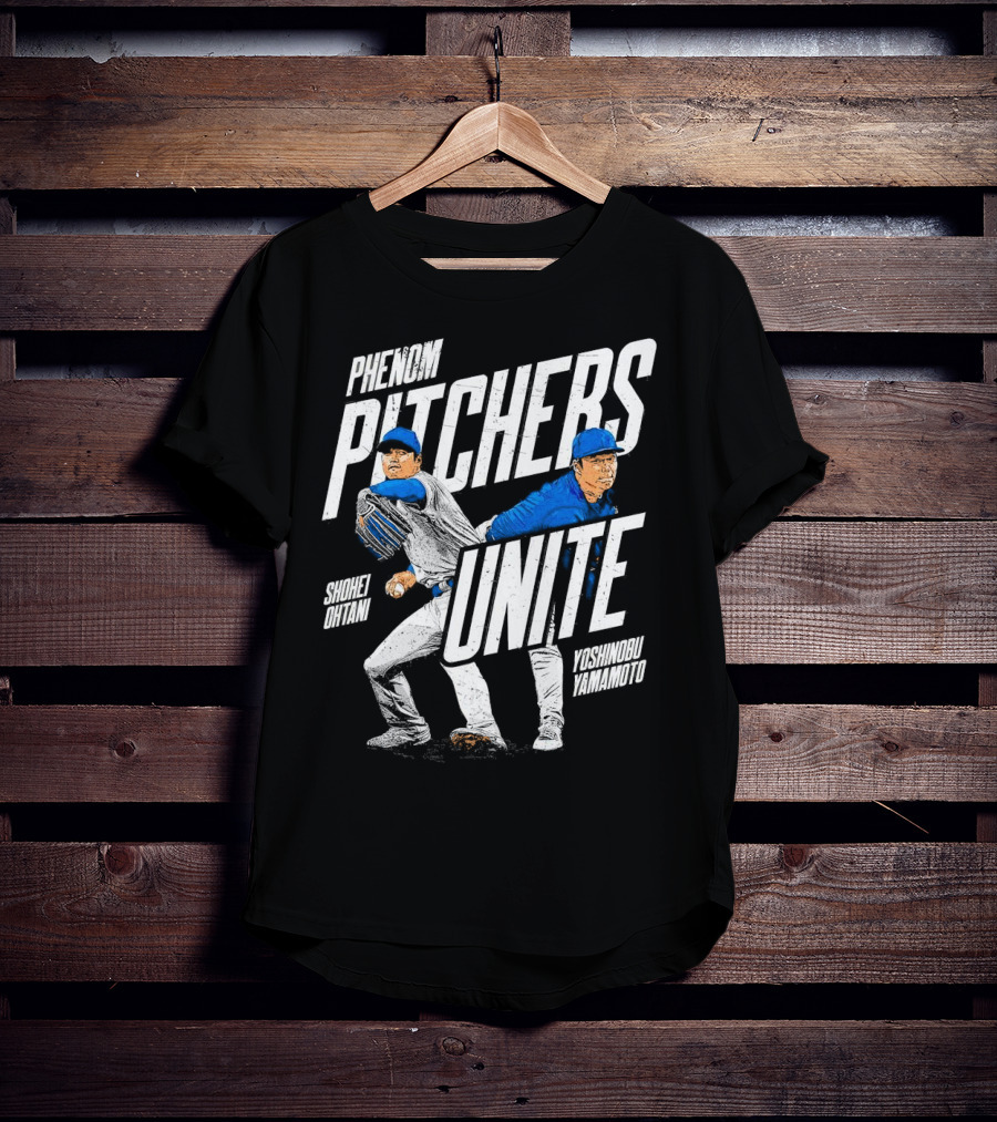 Phenom Pitchers Unite Shohei Ohtani Yoshinobu Yamamoto Baseball Duo T-Shirt