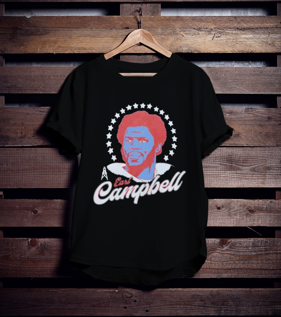 Earl Campbell Houston Oilers Retro Football Icon Stars T-Shirt
