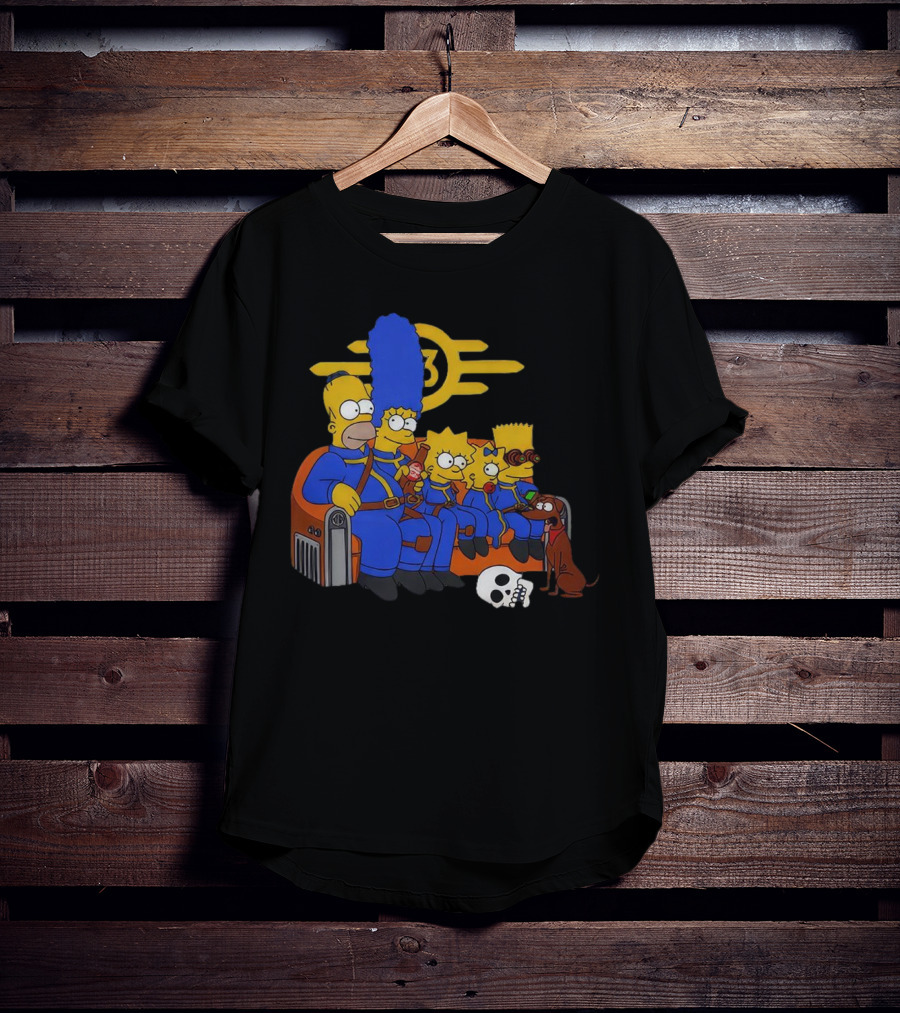 The Simpsons Fallout Vault-Tec Nuclear Family Crossover T-Shirt