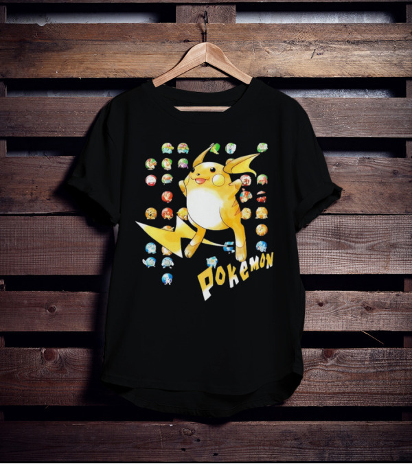 Pokemon Pikachu And Classic Characters Collection T-Shirt