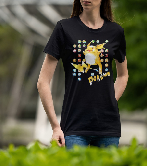 Pokemon Pikachu And Classic Characters Collection T-Shirt