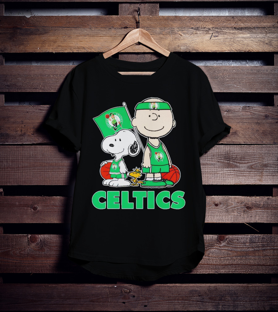 Celtics Snoopy And Charlie Brown Basketball Team Spirit T-Shirt