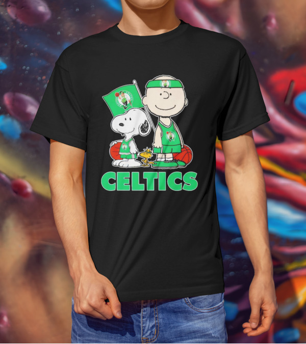 Celtics Snoopy And Charlie Brown Basketball Team Spirit T-Shirt