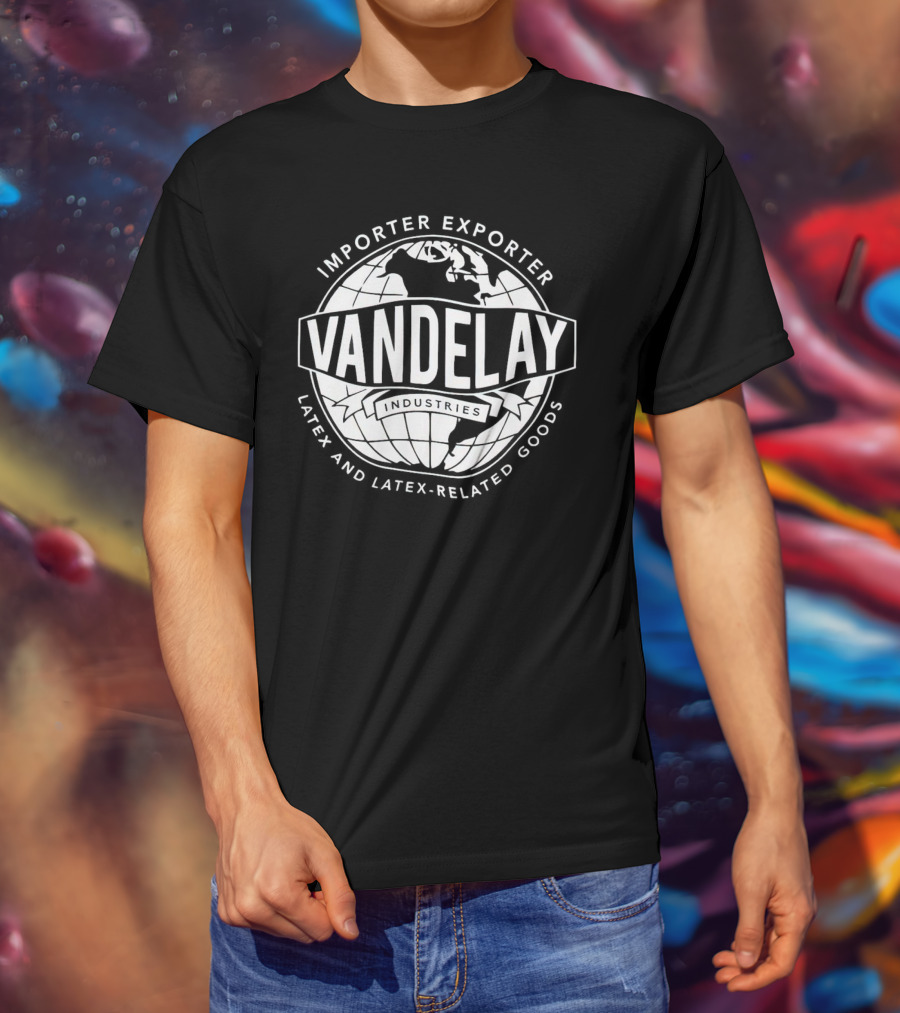 Vandelay Industries Importer Exporter Latex And Latex-Related Goods Globe T-Shirt