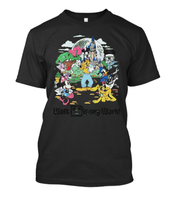 Walt Disney World Mickey Mouse And Friends In Front Of Castle T-Shirt