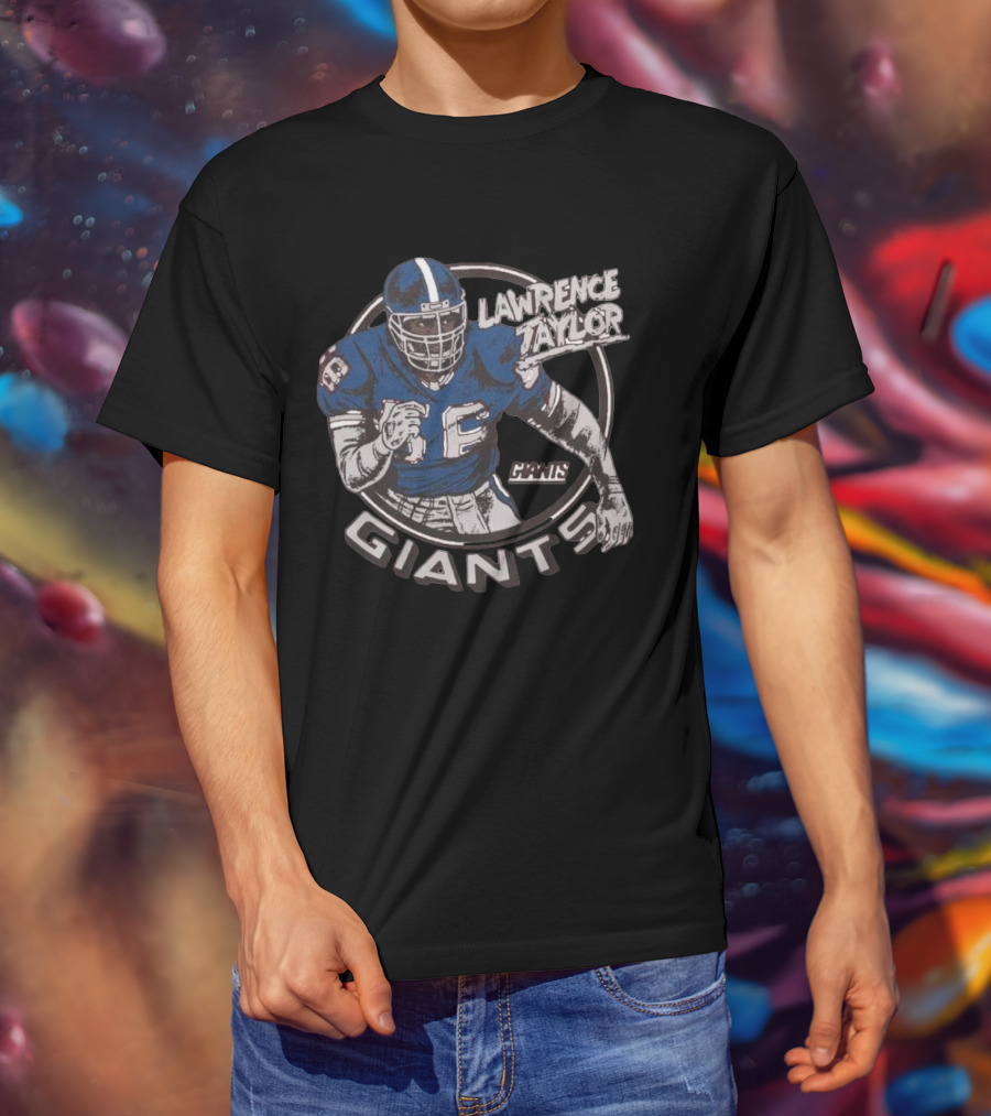New York Giants Lawrence Taylor Giants Circle T-Shirt