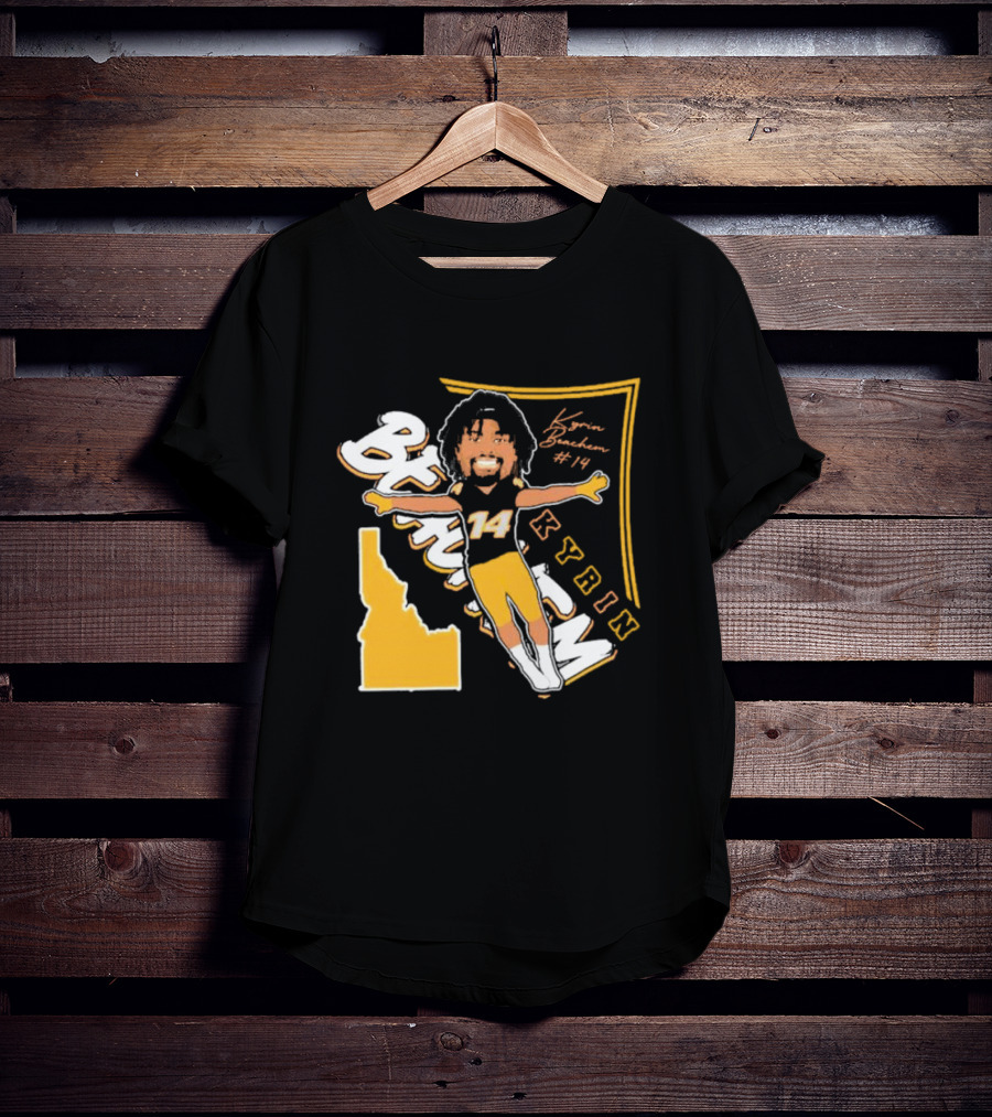 Kyrin Beachem #14 Idaho Vandals Football Kyrin Signature T-Shirt