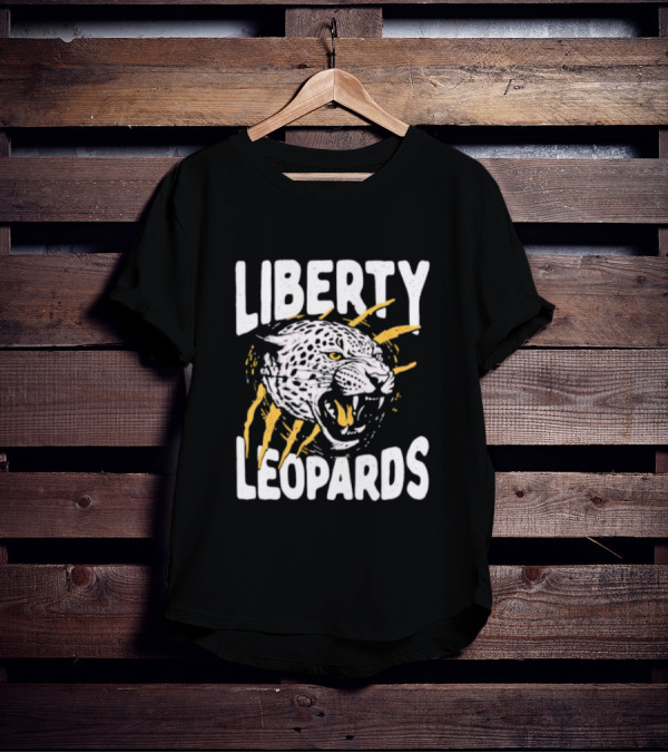 LIBERTY LEOPARDS Fierce Leopards Head With Claw Marks T-Shirt