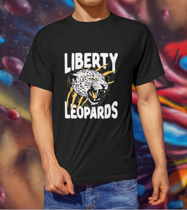 LIBERTY LEOPARDS Fierce Leopards Head With Claw Marks T-Shirt