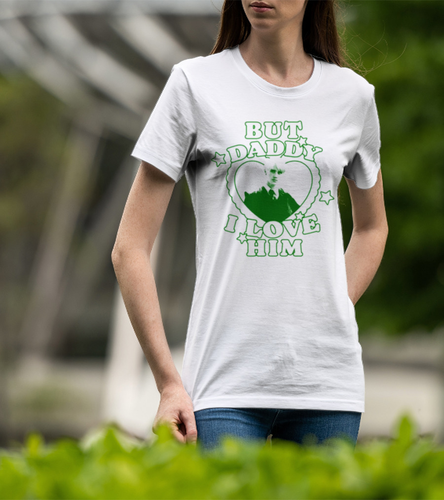 Draco Malfoy But Daddy I Love Him Heart Stars Green T-Shirt