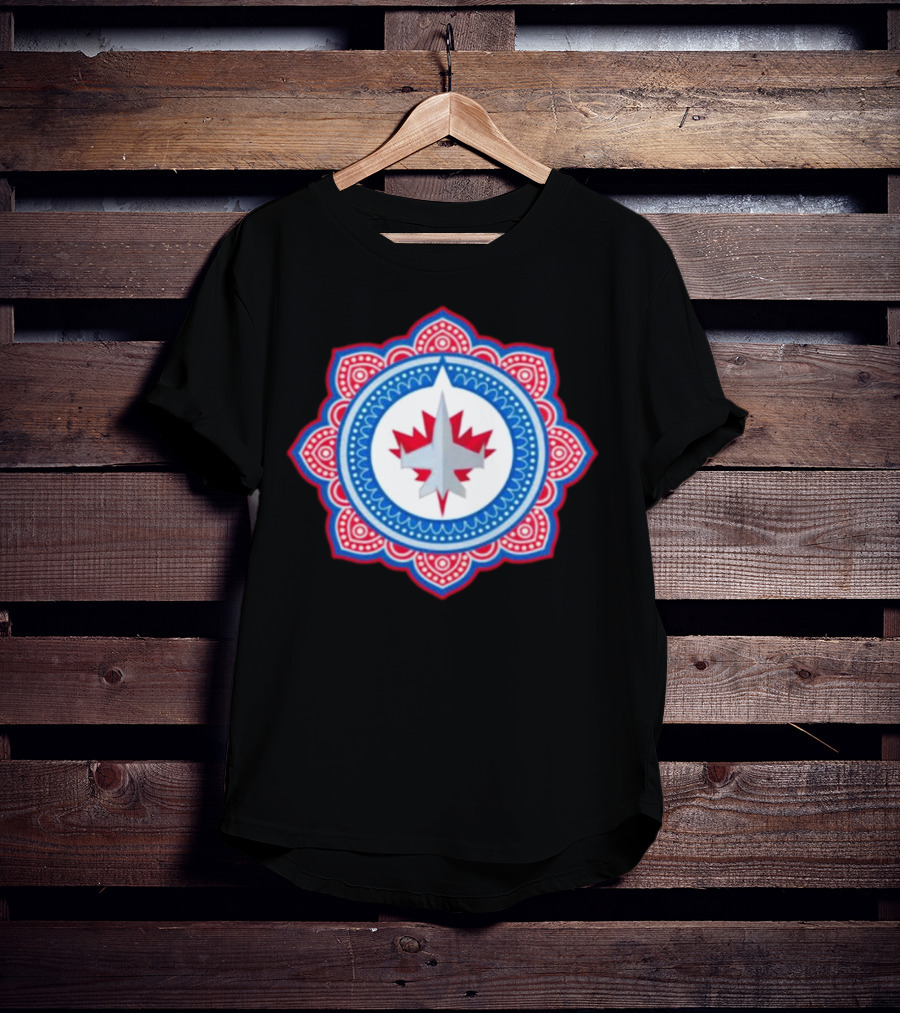 Winnipeg Jets Mandala Style South Asian T-Shirt