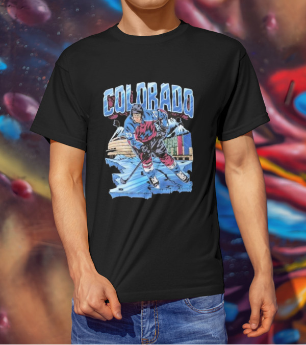 Colorado Avalanche Nathan MacKinnon Hockey 29 Ice Arena Colorado T-Shirt