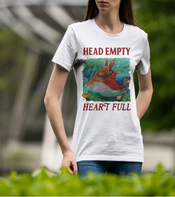 Head Empty Heart Full Bunny Floaties Pool Rubber Duck T-Shirt