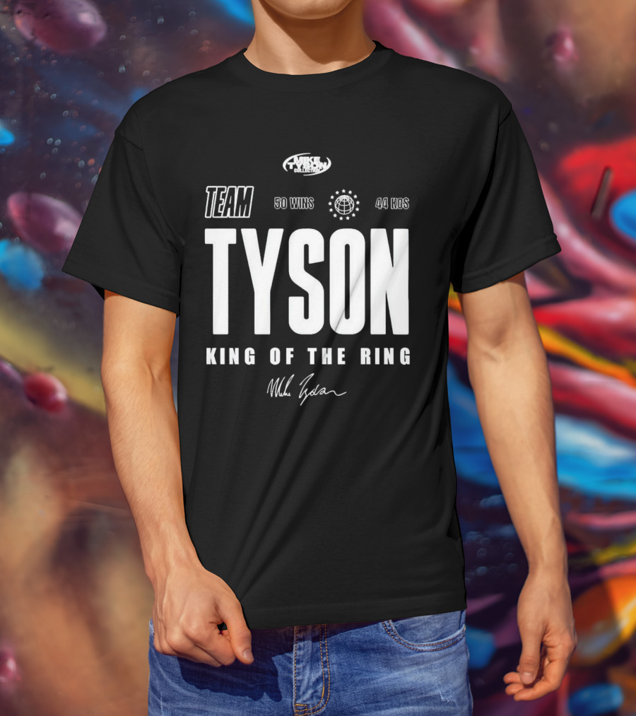 Mike Tyson Collection Team Tyson 50 Wins 44 KOs King Of The Ring T-Shirt