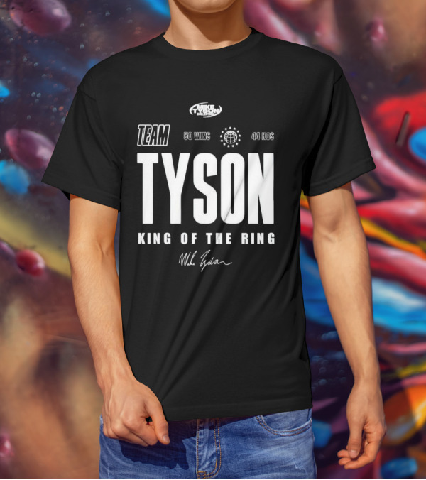 Mike Tyson Collection Team Tyson 50 Wins 44 KOs King Of The Ring T-Shirt