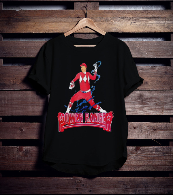 Ranger Suarez Phillies Baseball Power Ranger Red Action Uniform T-Shirt