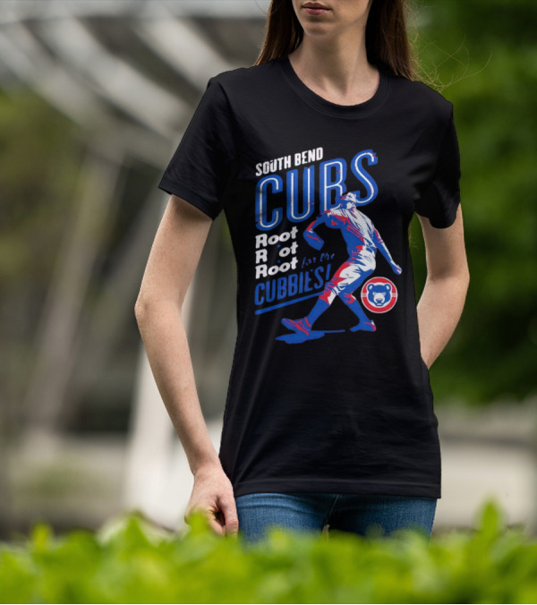 South Bend Cubs Root Root Root For The Cubbies Baseball Pitcher T-Shirt