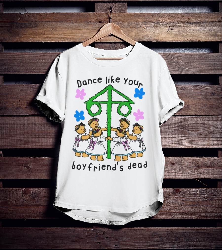 Bear Dance Like Your Boyfriend’s Dead Floral Circle T-Shirt
