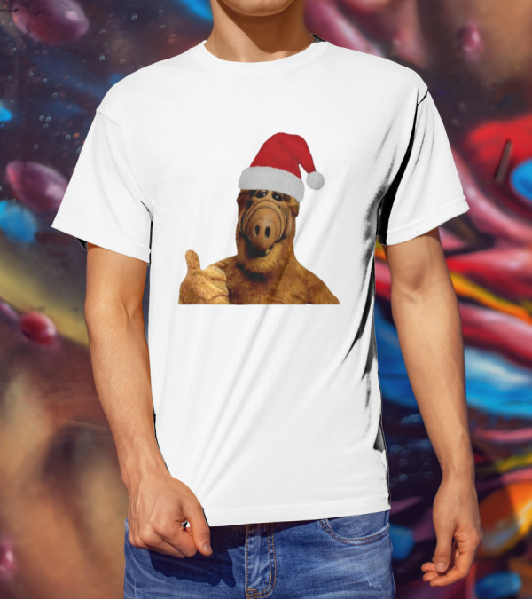 Alf Wearing Santa Hat Christmas Holiday T-Shirt
